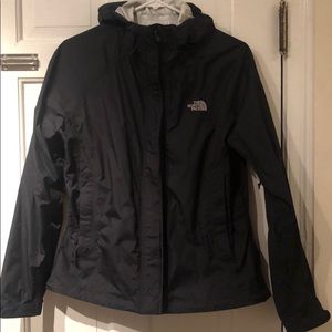 North Face women’s black rain jacket M